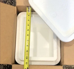 Propak Styrofoam Insulated Cooler in Box Ready to Ship Container 8x8x6 Interior