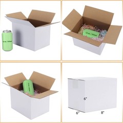 Calenzana 8x6x6 Shipping Boxes Set of 40, White Corrugated Cardboard Box for …