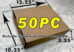 50 Pieces 10″ x 3″ x 12.5″ Corrugated Security Mailer Shipping Box