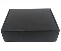 Black Cardboard Shipping Box 10 x 8 x 2.7 Inch Corrugated Packaging Storage B…