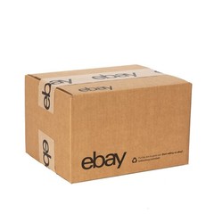 Shipping boxes 10″ x 8″ x 6″ Corrugated Boxes – Black eBay Logo – 10x8x6 32 ECT