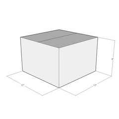 12x12x8 White Corrugated Shipping Boxes 32 ECT Single-Wall, 20/Pack