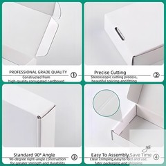 Small White Box 6 x 6 x 2 Inch 50 Pack Recyclable Corrugated Gift Mailers Storag