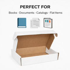 12 1/8 x 9 1/4 x 3 White Literature Mailer Boxes ECT-32 Corrugated Case of 50
