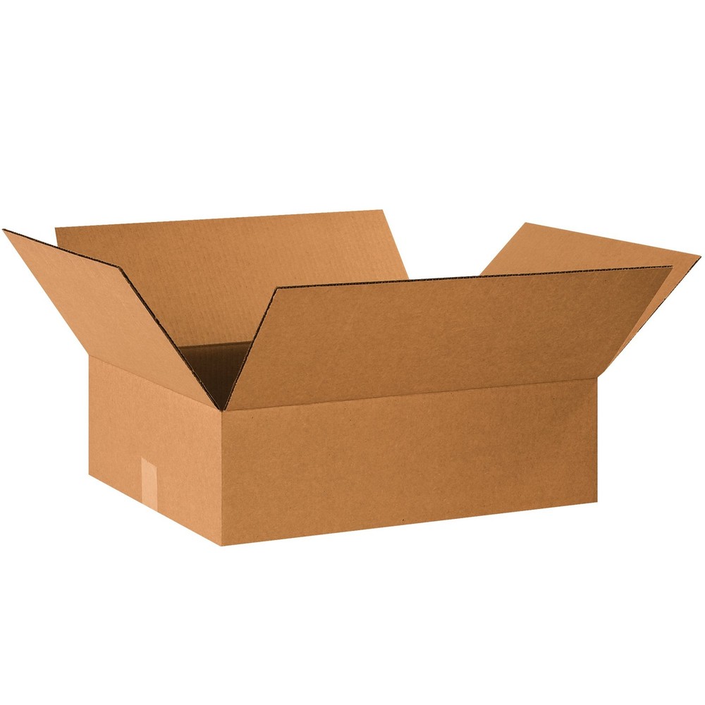 PARTNERS BRAND 20 x 15 x 6 Corrugated Cardboard Boxes, Flat 20L x 15W x 6H, Pack
