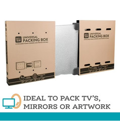Pen + Gear Universal Moving Box with Cushioning, Fits TVs up to 65″, 2 Count