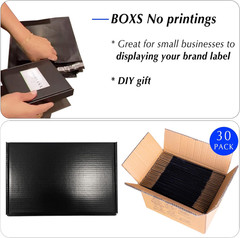 9x6x2 Black Cardboard Boxes – 30 Pack, Shipping & Mailing Boxes, Corrugated Pack