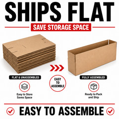 100 Boxes 30x6x6″ Long Corrugated Shipping Boxes ECT-32 Kraft Packing Cartons