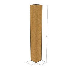 10 5x5x36 Kraft Brown Corrugated Shipping Boxes 32 ECT Single-Wall New