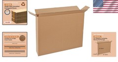 Durable 10-Pack Shipping Side Loading Boxes 30″L x 5″W x 24″H for Easy Moving