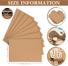 50 Pack Corrugated Cardboard Sheets Flat Hard Cardboard Inserts Back to Schoo…