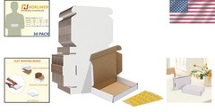Set of 30 White Mailing Boxes 6x4x1 – Effortless Assembly for Small Business