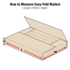Mailer Boxes Small 9 5/8″L x 6 5/8″W x 1 1/4″H 50-Pack – Corrugated Cardboard…