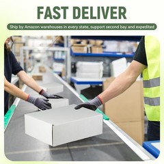 5 Pack 8x6x4 Inch Shipping Boxes White Corrugated Cardboard Mailer Box