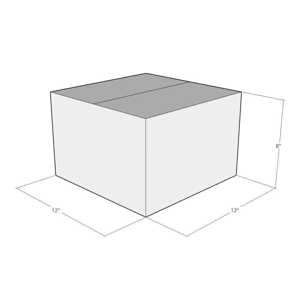 12x12x8 White Corrugated Shipping Boxes 32 ECT Single-Wall, 5/Pack