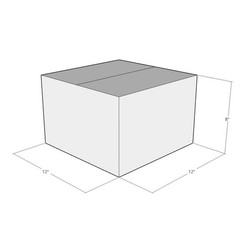 12x12x8 White Corrugated Shipping Boxes 32 ECT Single-Wall, 5/Pack