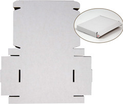 SUNLPH 50 Pack 7X5X1 Inches Small Shipping Boxes, White Corrugated Cardboard Box