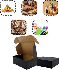 24 Customizable Black Mailer Boxes 8x6x3 in Bulk for Easy Assembly and Shipping