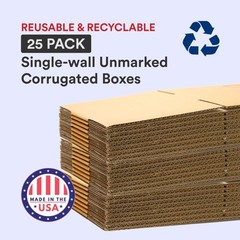 TAPE LOGIC 16 x 10 x 6 Corrugated Cardboard Boxes, Medium 16L x 10W x 6H, Pack o
