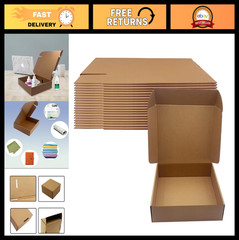 Pack of 20 Brown Corrugated Shipping Boxes 12x10x3 inch – Recyclable Mailer for
