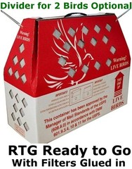 Bird Shipping Boxes Horizon (2pcs) Live Poultry Chicken- USPS Approved Bird Boxs