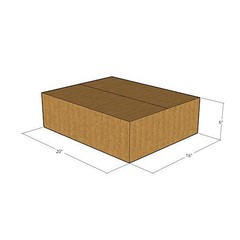 5 20x16x6 Kraft Brown Corrugated Shipping Boxes 32 ECT Single-Wall New