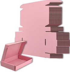 Pink Corrugated Shipping Boxes 7x5x1 – Pack of 100