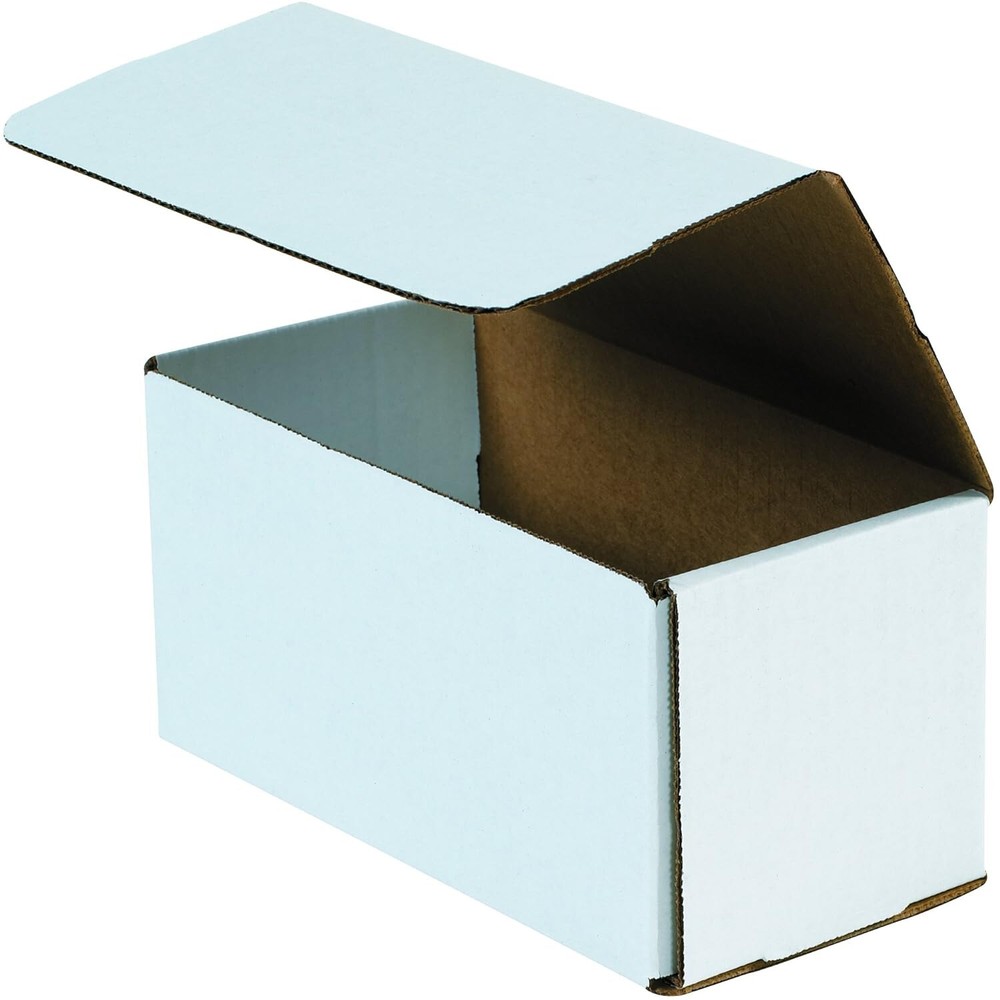 50 8″ x 5″ x 5″ White Corrugated Mailers Die Cut Tuck Flap Boxes Free Shipping