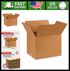 Partners Brand Corrugated Cardboard Shipping Boxes 16 x 12 x 10 Pack of 25