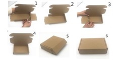 50-Pack Small Corrugated Shipping Mailers 6×4×1 in,Lightweight Folding Boxes