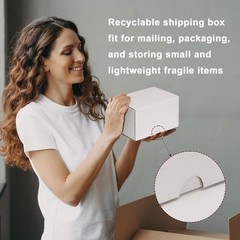 50 Pack Small White Cardboard Shipping Boxes 7x5x4 Inch for Lightweight Items