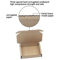 50pcs Small Kraft Cardboard Boxes Packing Boxes 1.5mm Thick Cardboard, 3.4 x …