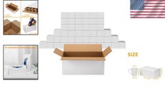 25 White 10x6x4 Shipping Boxes, Corrugated Cardboard