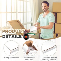 100 Pcs 5 5/8″L X 5″W X 7/16″H Cd Mailer Box Cd Shipping Boxes Corrugated Mailin