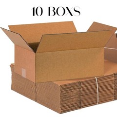 12 x 9 x 6 Corrugated Box, 10-50 pcs | Shipping, Home or Commercial Storage Box