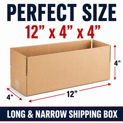 25 12x4x4 Cardboard Shipping Boxes Cartons Packing Moving Mailing Box