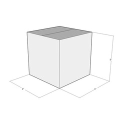 8x8x8 White Corrugated Shipping Boxes 32 ECT Single-Wall, 125/Pack