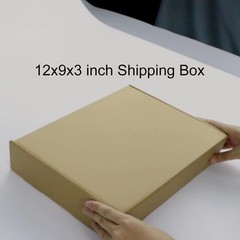 PHAREGE 12x9x3 inch Shipping Boxes 20 Pack, Brown Cardboard Shirt Gift Boxes wit