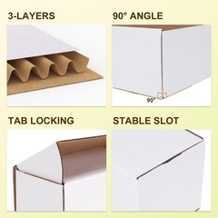 7x5x3 inches White Shipping Boxes Set of 25, Corrugated Cardboard Boxes 7 x 5…