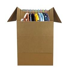 UBMOVE Space Savers Wardrobe Moving Boxes With Hanger 20″ x 20″ x 34″ (3 Pack)