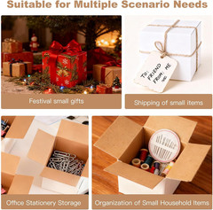 Shipping Boxes,8X6X4Inches 5 PCS Shipping Boxes,White Corrugated Cardboard Boxes