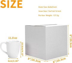 Brand New 8x8x8 Shipping Boxes Set of 25 Small White Cardboard Mailer Box for…