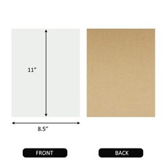 50 Pack White Corrugated Cardboard Sheets 8.5×11 inch Corrugated Cardboard Fi…
