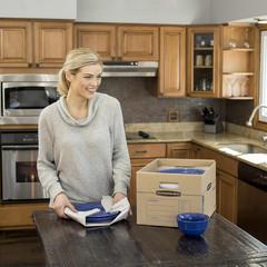 8-Pack Medium Heavy Duty Moving Boxes with Reinforced Handles & Lids