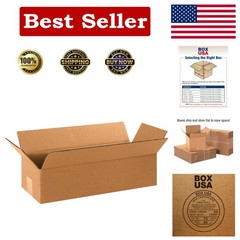 High-Strength 25-Pack Corrugated Shipping Boxes 16″L x 6″W x 4″H – Made in USA