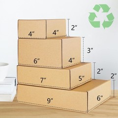 Small Shipping Boxes 4x4x2 Inches – 50 Pack Brown Corrugated Cardboard boxes …