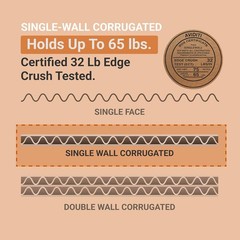 Corrugated Cardboard Box 10x6x4 Inch Shipping Mailing Small Moving Pack of 2