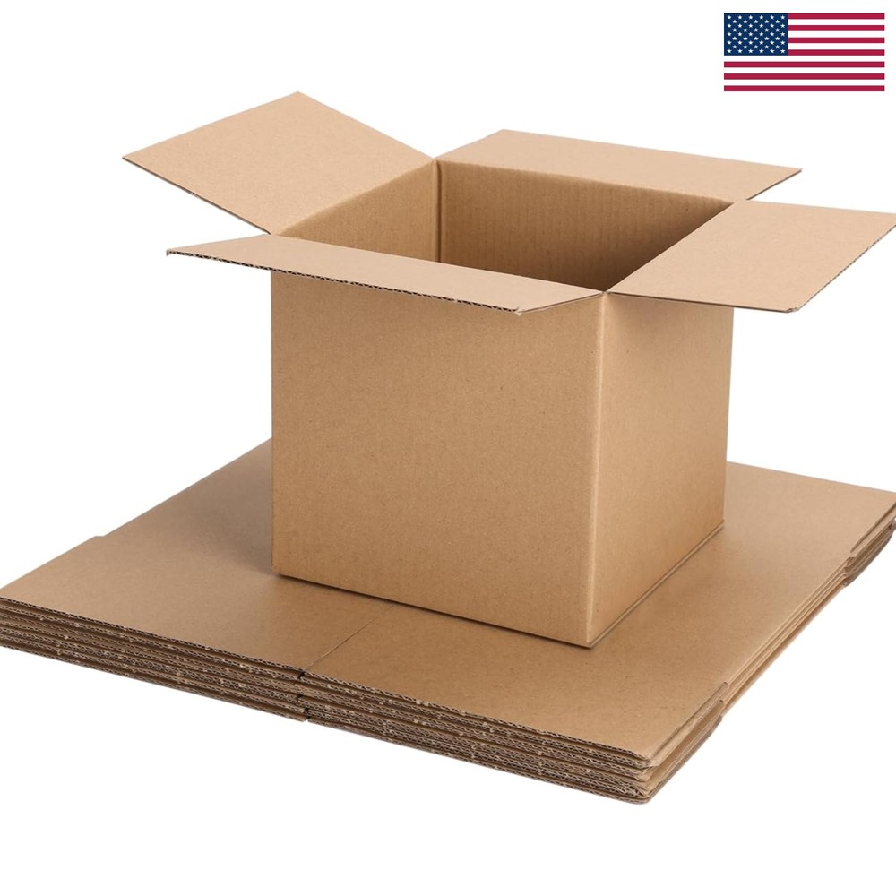 Lightweight Corrugated 6x6x6 Inch Moving Boxes, Eco-Friendly Pack of 6