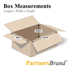 Partners Brand P864 Corrugated Boxes, 8″L X 6″W X 4″H, Kraft (Pack of 25)