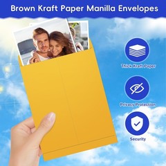 50 Pack 6×9 Envelopes Self Seal, Brown Kraft Catalog Mailing Envelopes 6 x 9 …